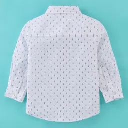 ToffyHouse Cotton Full Sleeves Shirt & Trouser Set with Cardigan Intarsia Design - Red & White image 3