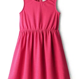 Hola Bonita Knit Full Sleeves Textured Fabric Dress With Jacket - Navy Blue image 3