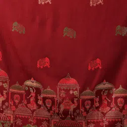 Tweedle Ethnic Motifs Woven Design Zari Shawl image 4