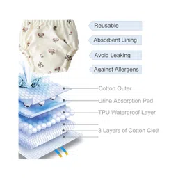 OBABY Muslin Reusable Toddler Baby Absorbent Potty Training Pants. PACK OF 8(1-2Years) image 5