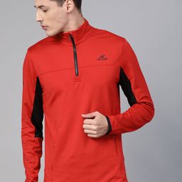 Alcis Men Red Solid Training Sweatshirt-picture-27