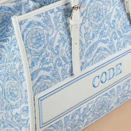 Code by Lifestyle Blue Printed Shoulder Handbag image 5