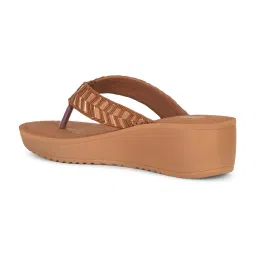 Bata Women's PATTY Tan Thong Wedges image 5