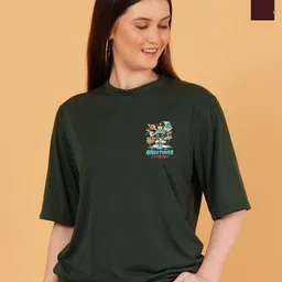 kintu parantu Women Pack of 2 Naruto Graphic Printed Round Neck Relaxed Fit T-shirts-picture-16