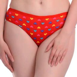 AROUSY Red Cotton Printed Bikini Panty-picture-18