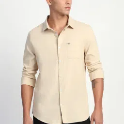 The Bear House Beige Slim Fit Shirt-image-18
