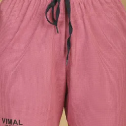 Vimal Jonney Pink Regular Fit Mid Rise Shorts image 5