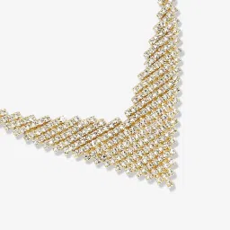 Sohi Silver Plated Designer Party Necklace and Earring Set For Women image 5