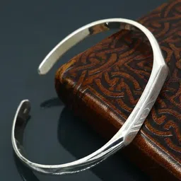 RUHI COLLECTION Unisex Hand Painted Rhodium-Plated Cuff Bracelet-picture-16