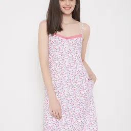 Clovia Multicolor Floral Print Night Dress-picture-20