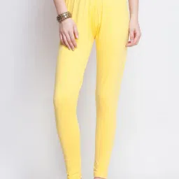 Dollar Missy Yellow Cotton Leggings-picture-14