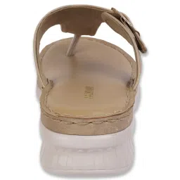 Walkway Women's Beige Thong Wedges image 5