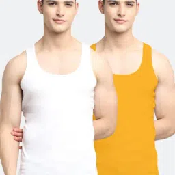 Friskers Multi Cotton Slim Fit Vest - Pack of 2-picture-17