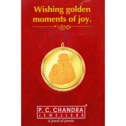 P.C. Chandra Jewellers 22k (916) 5gm Yellow Gold Sai Baba Coin Pendant-picture-22