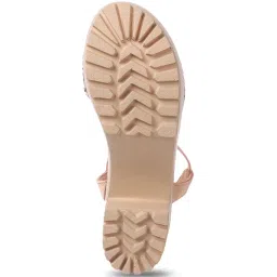 Carlton London Women's Cream Sling Back Sandals image 5