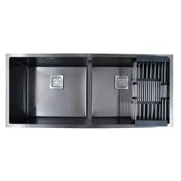 Blackado Premium 45x20x10 Inch Matt SS Double Bowl Kitchen Sink-image-62