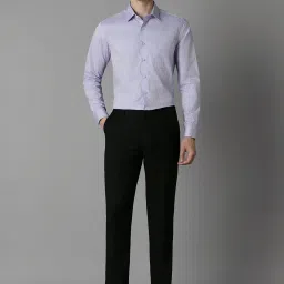 Louis Philippe Purple Cotton Slim Fit Printed Shirt image 5