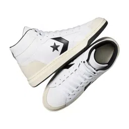 Converse Unisex Pro Blaze Leather Mid Top White Sneakers image 4