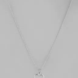 VOJ Silver Plated Heart Pandent Chain for Women image 5