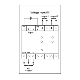 Shavison Dual Output Signal Converter 0-30 V Voltage 4-20 mA / 0-20 mA Output 1, 4-20 mA / 0-20 mA Output 2, SC2-V14-A-A-24V image 4