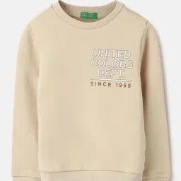 United Colors of Benetton Kids Beige Cotton Printed Sweatshirts-picture-18