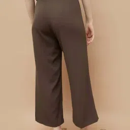 Code By Lifestyle Dark Brown Regular Fit Trousers image 2