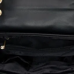 Forever Glam by Pantaloons Black Quilted Shoulder Handbag image 4