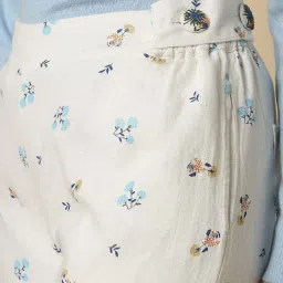 Allen Solly White Printed Flared Pants image 5