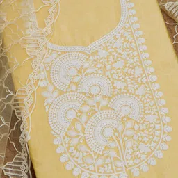 Soch Floral Embroidered Sequinned Chanderi Unstitched Dress Material image 2