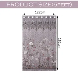 Kuber Industries Brown 6 Pieces Printed Cotton Window Curtains image 3