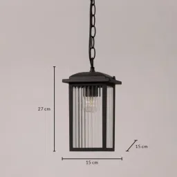 Whispering Homes Isabella Hanging Light - Black image 3