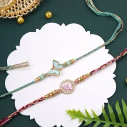 Aapno Rajasthan Set of 2 Butterfly Rakhi-image-16