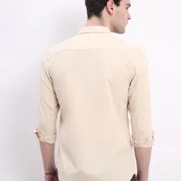 Lee Light Beige Slim Fit Cotton Shirt image 2