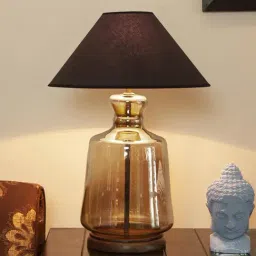 kapoor lamp shades Kapoor E Illuminations Golden Glass Table Lamp - Set of 1 image 4
