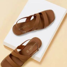 Forever Glam by Pantaloons Women's Tan Back Strap Sandals-picture-39