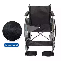 RM Social Stainless Steel Folding Wheel Chair with Fixed A, RM0123 image 3