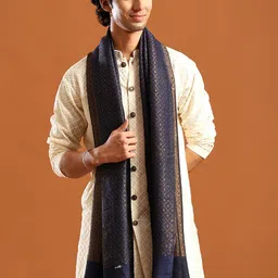 Tweedle Men Woven Design Stole-picture-26