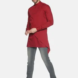 SHOWOFF Men Flared Sleeves Thread Work Kurta image 4