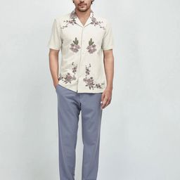 RARE RABBIT Men Comfort Boxy Floral Opaque Printed Casual Shirt-picture-7