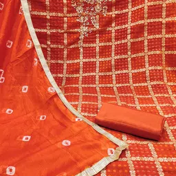 MANVAA Embellished Unstitched Dress Material image 2