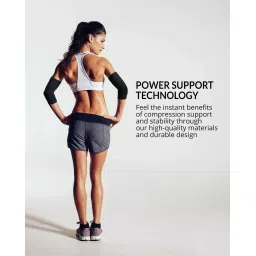 Besafe Forever Elbow Sleeves/ Support/ Guard/ Compression Socks Pair, Black, L image 4