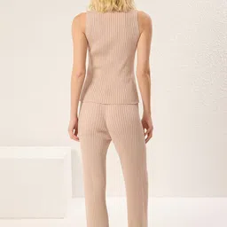 Trendyol Striped Round Neck Top With Trousers Co-Ords image 2