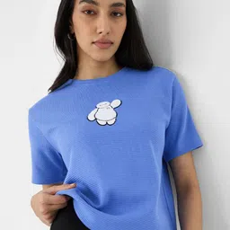 The Souled Store Women Printed Relaxed Fit T-shirt-image-79