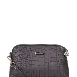 Lino Perros Black Textured Sling Bag-picture-31