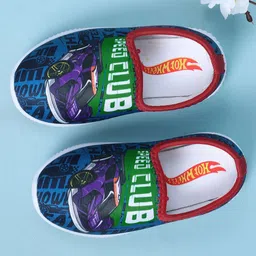 Kidsville Hot Wheels Featuring Speed Club Casual Shoes - Red & Blue-image-54