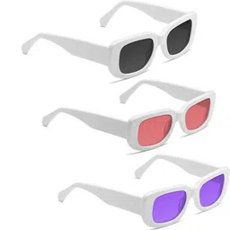 Arzonai Unisex Pack Of 3 Rectangle Sunglasses with UV Protected Lens COMBO-2702-picture-14