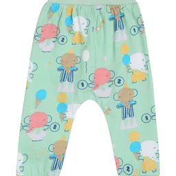 MINI KLUB Cotton Pack Of 3 Striped & Solid Pajamas - White Brown & Blue image 3