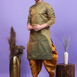Sydney Heights Men Regular Thread Work Kurta with Patiala image 4