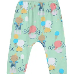 MINI KLUB Cotton Pack Of 3 Striped & Solid Pajamas - White Brown & Blue image 4