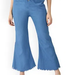 NEUNK Women Comfort Regular Fit Mid-Rise Elasticated Drawstring Stretchable Jeans-picture-31